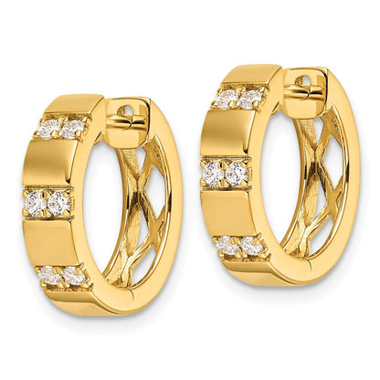 14K Gelbgold Fashion-Creolen mit Scharnier, 0,33 ct. Laborgezüchtete Diamanten, VS/SI+ G+