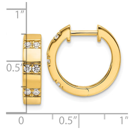 14K Gelbgold Fashion-Creolen mit Scharnier, 0,33 ct. Laborgezüchtete Diamanten, VS/SI+ G+