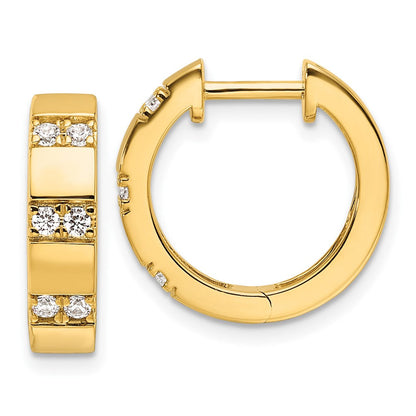 14K Gelbgold Fashion-Creolen mit Scharnier, 0,33 ct. Laborgezüchtete Diamanten, VS/SI+ G+