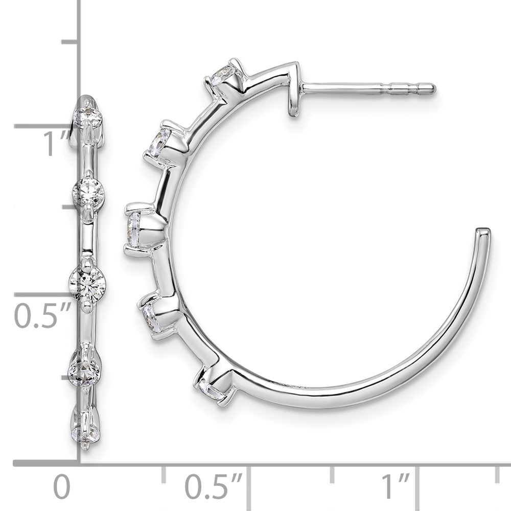 14K Weißgold Creolen mit Ohrsteckerverschluss, 0,375 ct. Laborgezüchtete Diamanten, VS/SI+, G+