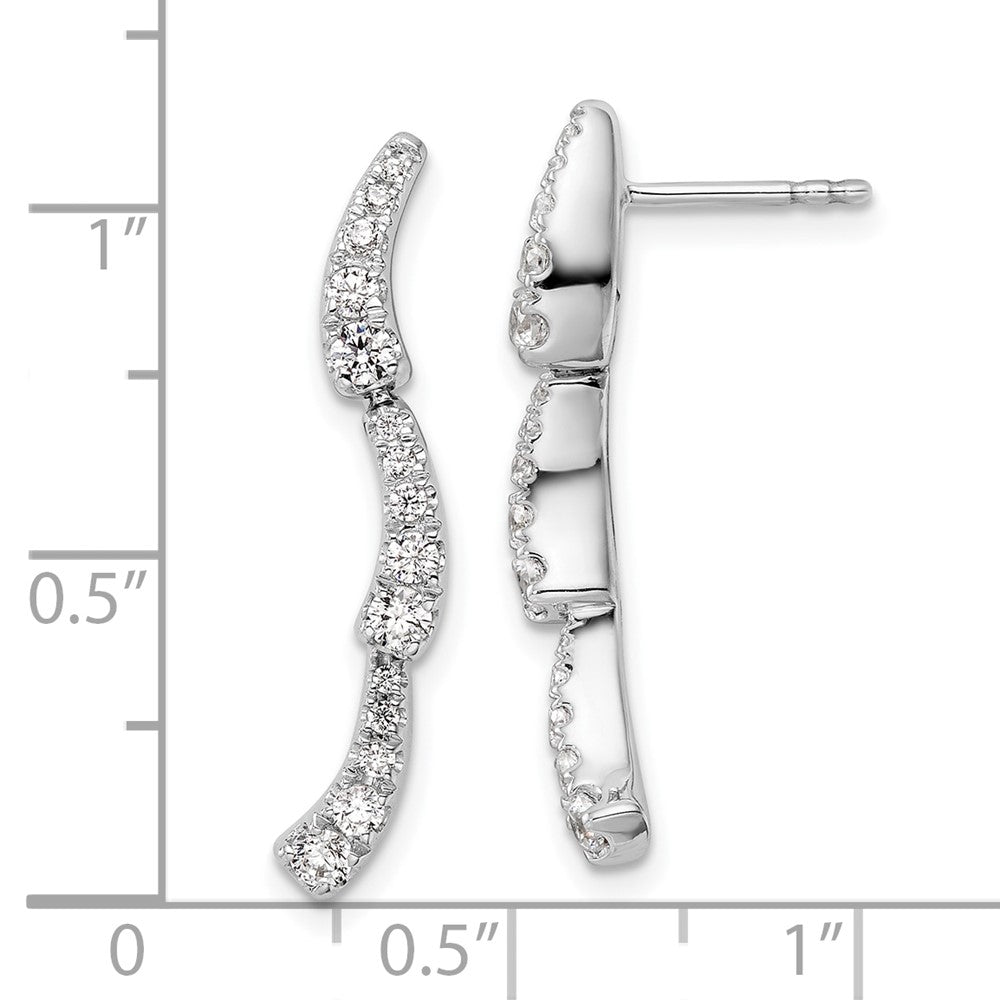 14K Weißgold Ohrhänger mit Ohrstecker-Verschluss, 0,625 ct. im Labor gezüchteten Diamanten, VS/SI+, G+