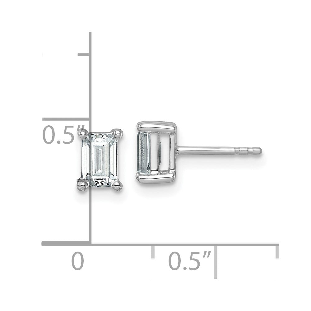 14K Weißgold 1 1/2 ct Im Labor Gezüchtet Diamant Vs+ F+ Smaragd 4 Krappen Schwer Gewicht. Ohrstecker
