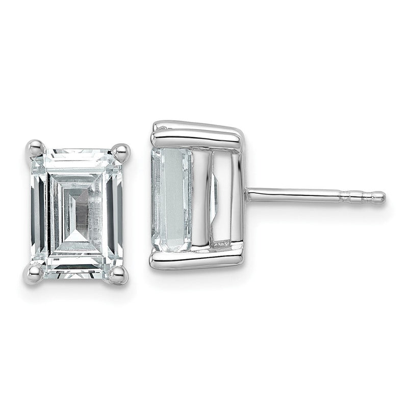 14K Weißgold 5 ct Im Labor Gezüchtet Diamant Vs+ F+ Smaragd 4 Krappen Schwer Gewicht. Ohrstecker