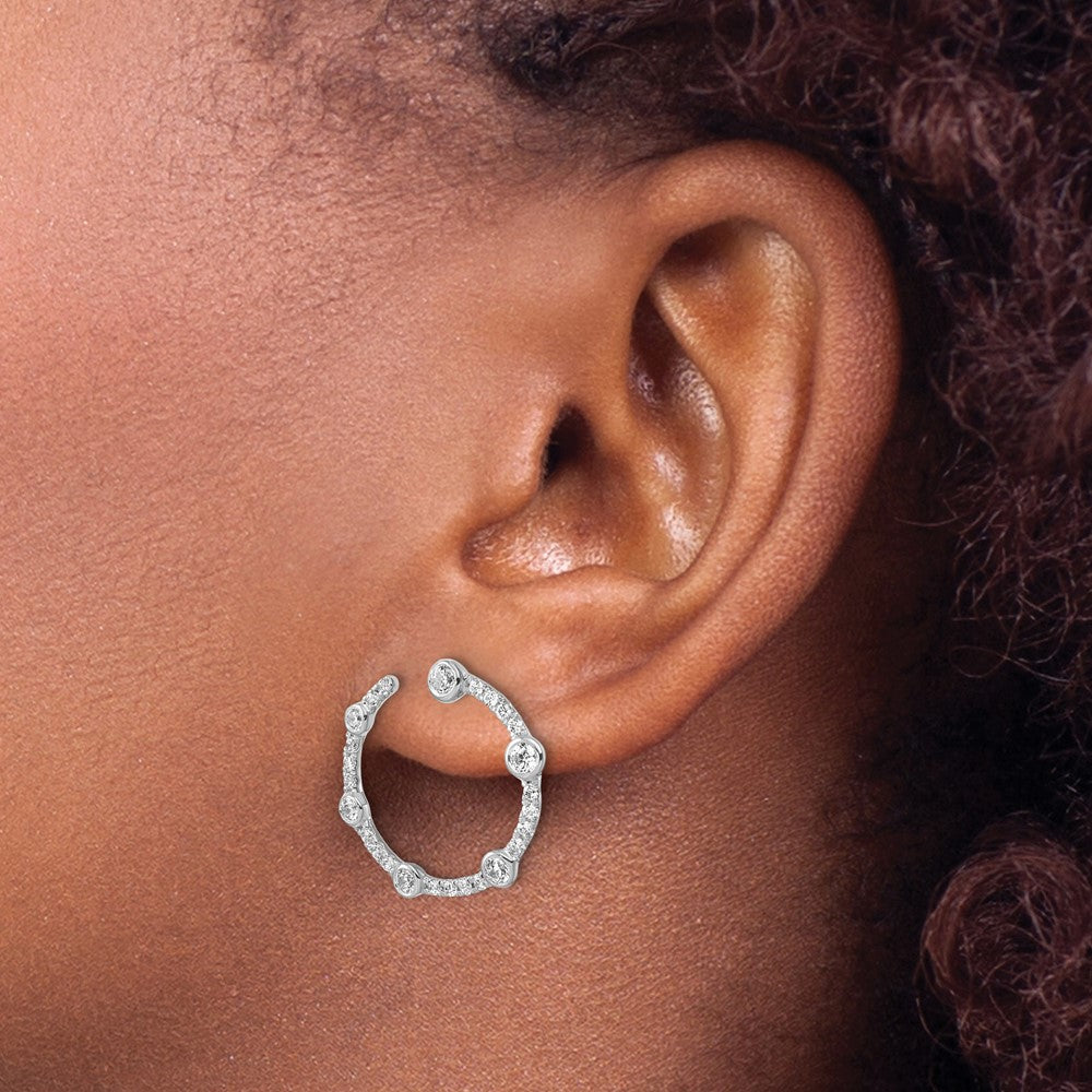14K Weißgold True Origin 7/8 Karat Im Labor Gezüchtet Diamant Vs Def Kreisförmig Ohrstecker