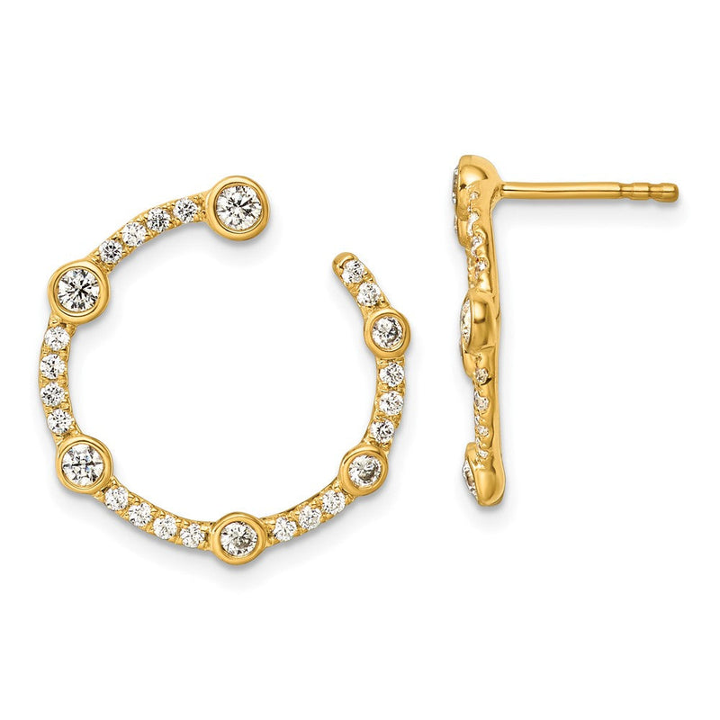 14K Gelbgold True Origin 7/8 Karat Im Labor Gezüchtet Diamant Vs Def Kreisförmig Ohrstecker