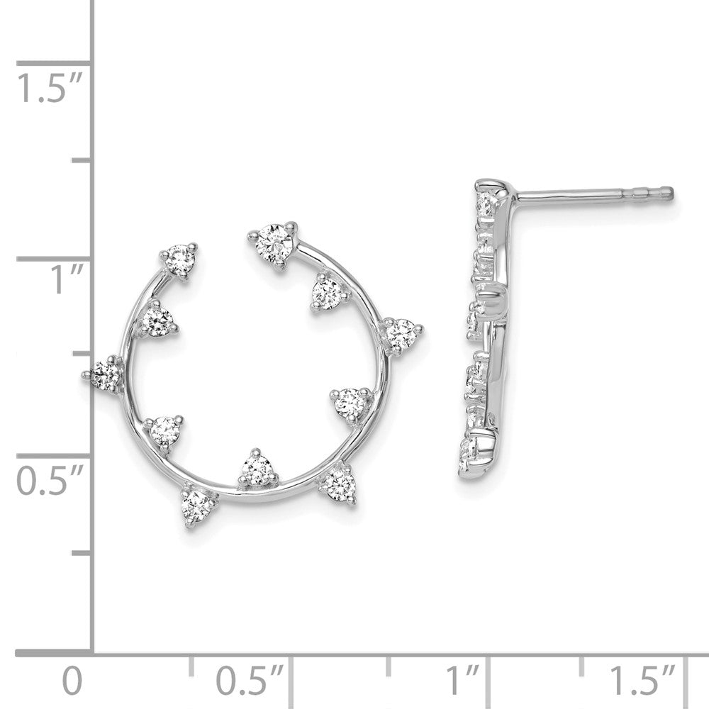 14K Weißgold True Origin 1/2 Karat Im Labor Gezüchtet Diamant Vs Def Kreisförmig Ohrstecker