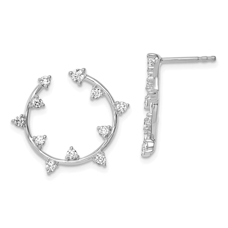 14K Weißgold True Origin 1/2 Karat Im Labor Gezüchtet Diamant Vs Def Kreisförmig Ohrstecker