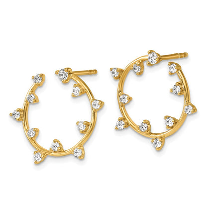 14K Gelbgold True Origin 1/2 Karat Im Labor Gezüchtet Diamant Vs Def Kreisförmig Ohrstecker
