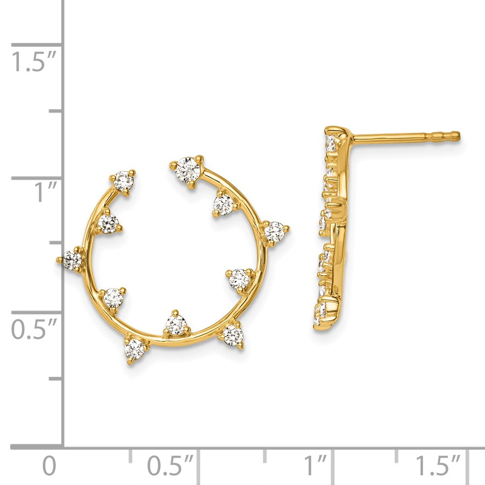 14K Gelbgold True Origin 1/2 Karat Im Labor Gezüchtet Diamant Vs Def Kreisförmig Ohrstecker