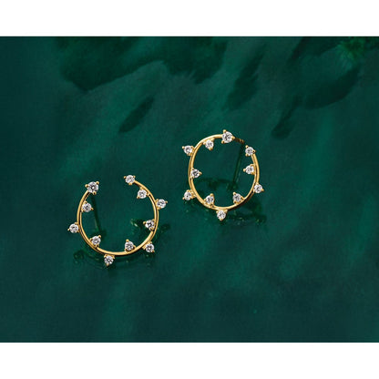 14K Gelbgold True Origin 1/2 Karat Im Labor Gezüchtet Diamant Vs Def Kreisförmig Ohrstecker