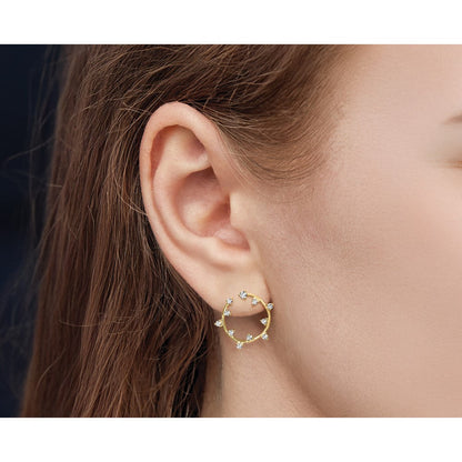 14K Gelbgold True Origin 1/2 Karat Im Labor Gezüchtet Diamant Vs Def Kreisförmig Ohrstecker