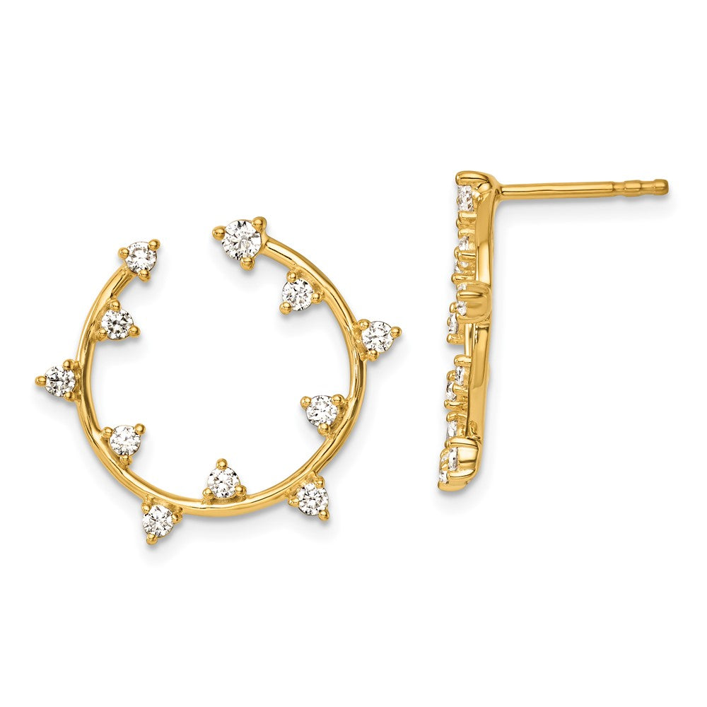 14K Gelbgold True Origin 1/2 Karat Im Labor Gezüchtet Diamant Vs Def Kreisförmig Ohrstecker