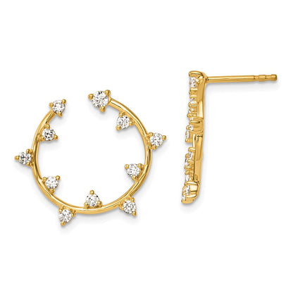 14K Gelbgold True Origin 1/2 Karat Im Labor Gezüchtet Diamant Vs Def Kreisförmig Ohrstecker