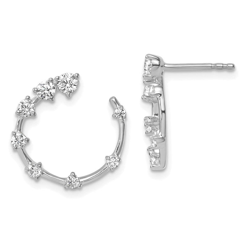 14K Weißgold True Origin 5/8 Karat Im Labor Gezüchtet Diamant Vs Def Kreisförmig Ohrstecker