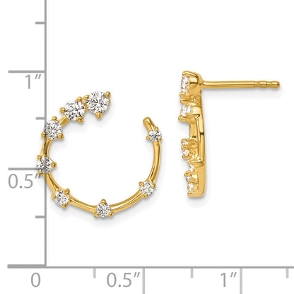 14K Gelbgold True Origin 5/8 Karat Im Labor Gezüchtet Diamant Vs Def Kreisförmig Ohrstecker