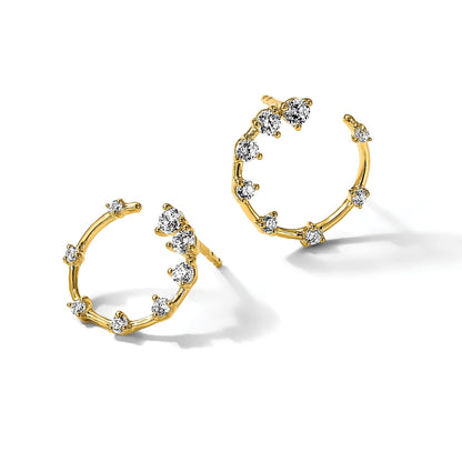 14K Gelbgold True Origin 5/8 Karat Im Labor Gezüchtet Diamant Vs Def Kreisförmig Ohrstecker