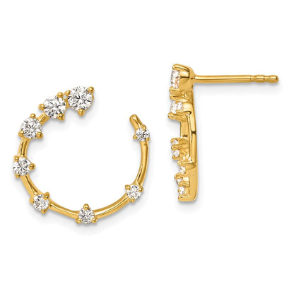 14K Gelbgold True Origin 5/8 Karat Im Labor Gezüchtet Diamant Vs Def Kreisförmig Ohrstecker