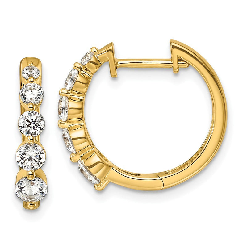 14K Gelbgold True Origin 1 Karat Im Labor Gezüchtet Diamant Vs Def Klappbar Creolen