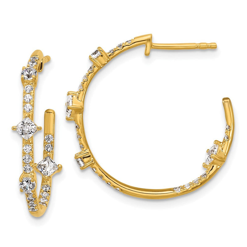 14K Gelbgold True Origin 1 Karat Im Labor Gezüchtet Diamant Vs Def J Creolen