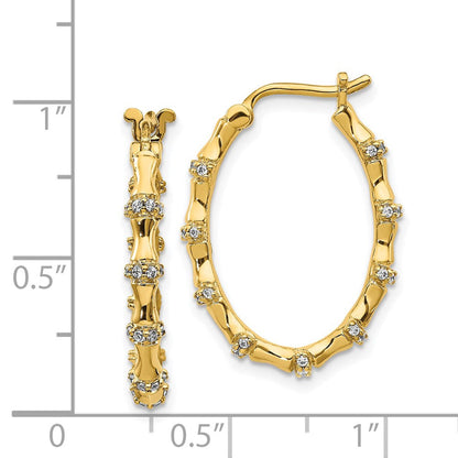14K Gelbgold Diamant-Fantasie-Ohrringe