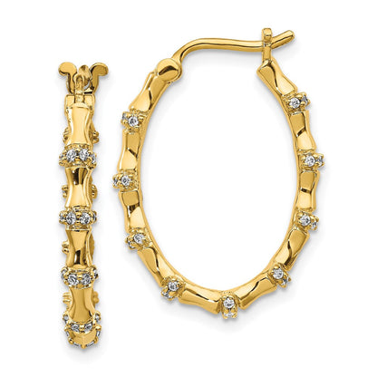 14K Gelbgold Diamant-Fantasie-Ohrringe