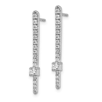 14K Weißgold Diamant-Fantasie-Ohrringe echt
