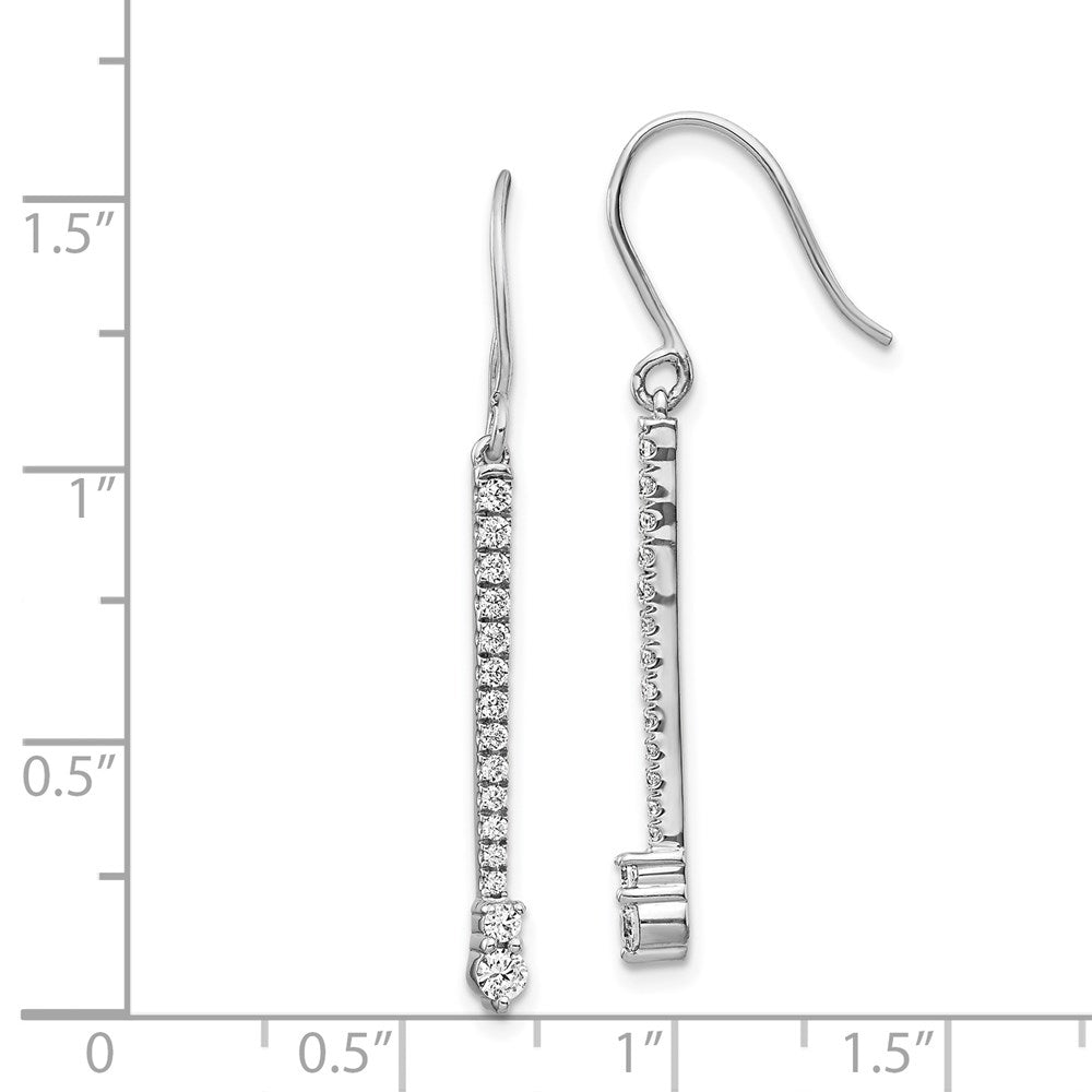 14K Weißgold Diamant-Ohrringe Fancy-Design