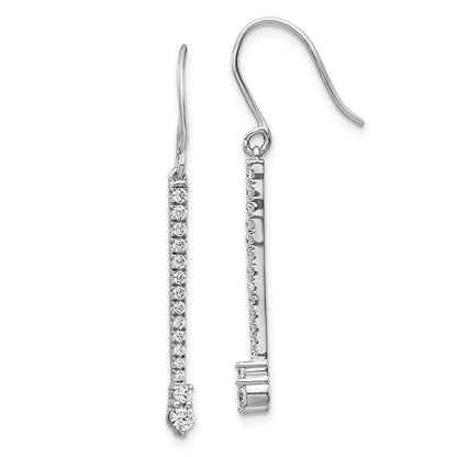 14K Weißgold Diamant-Ohrringe Fancy-Design