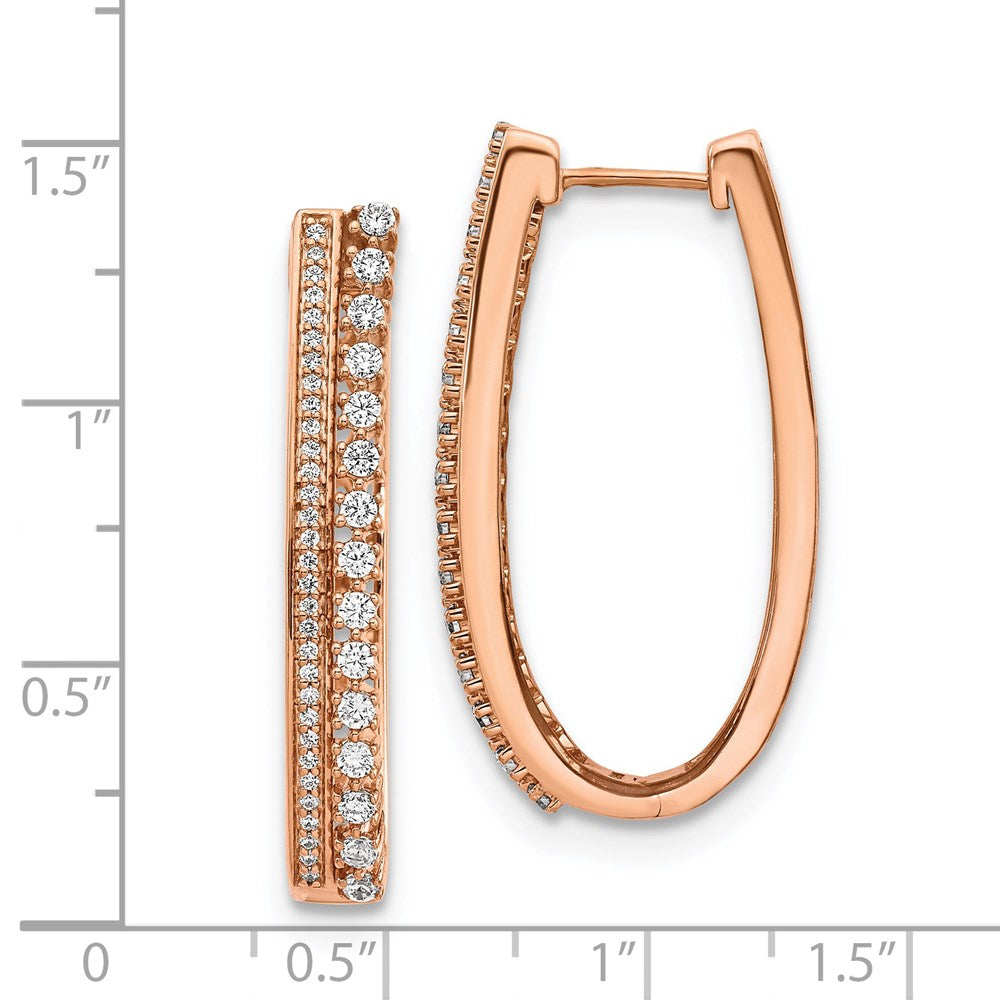 14K Roségold Diamant-Fantasie-Creolen