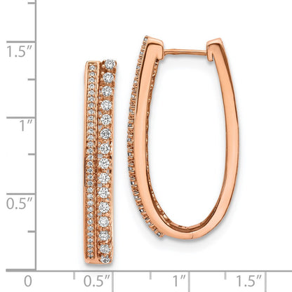 14K Roségold Diamant-Fantasie-Creolen