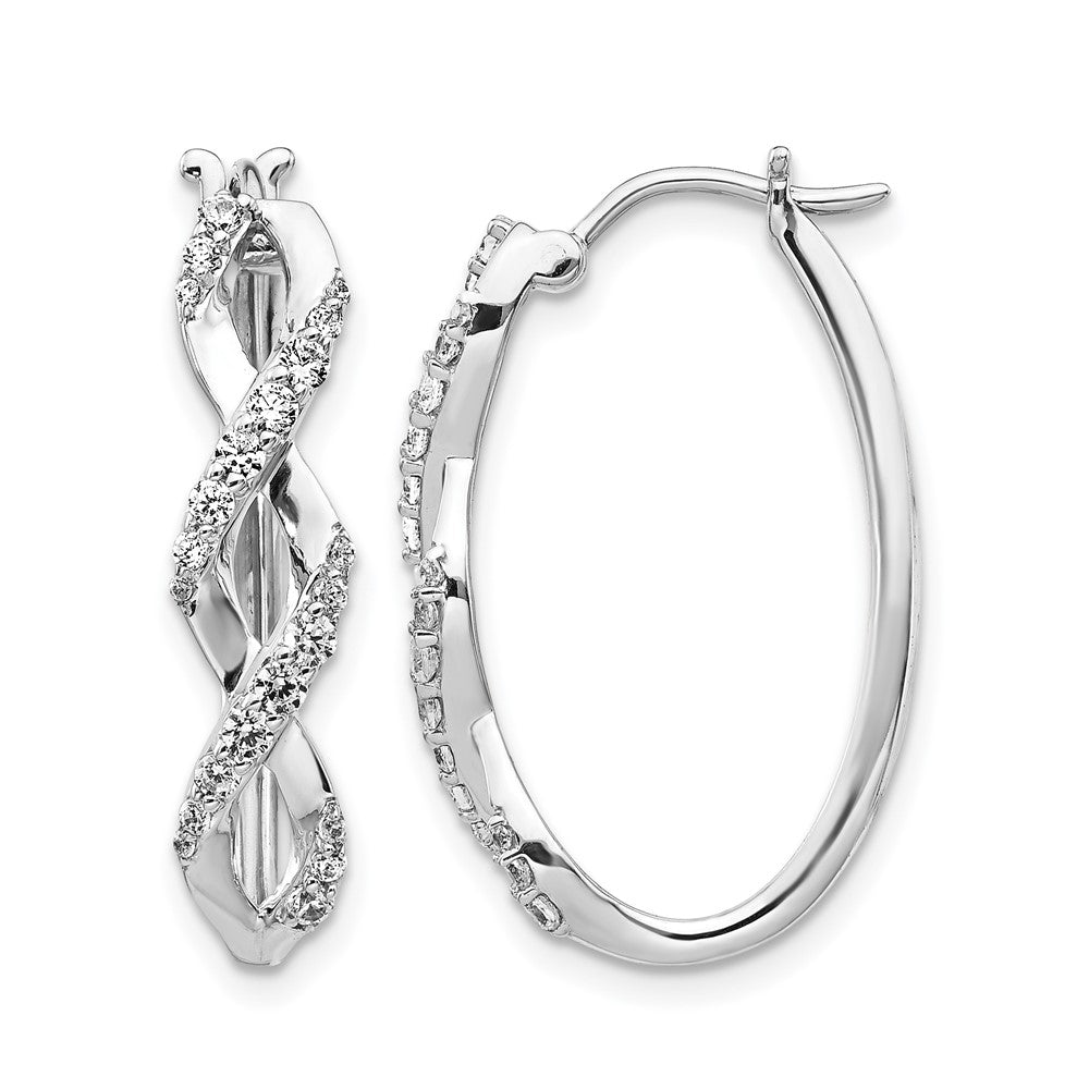 14K Weißgold Diamant-Fantasie-Ohrringe, echte Diamanten