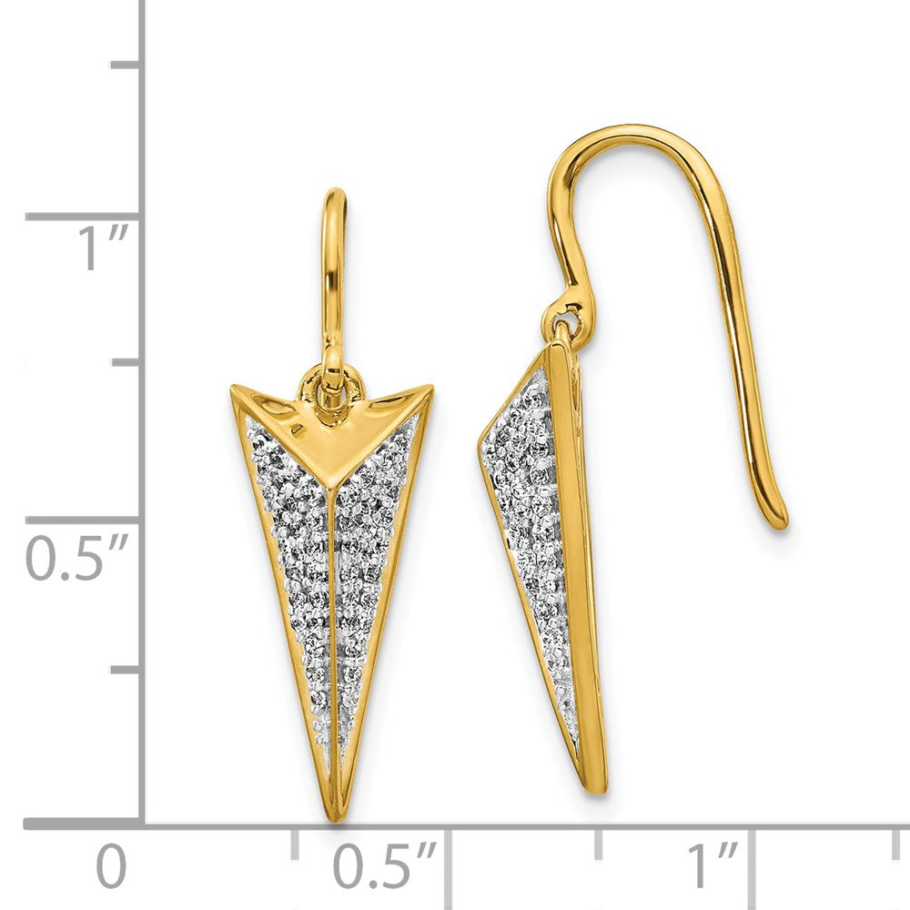14K Gelbgold Ohrhänger mit echten Diamanten im Fantasie-Design