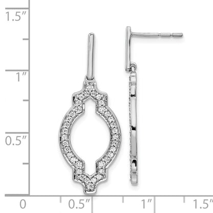 14K Weißgold Diamant Fancy Ohrhänger