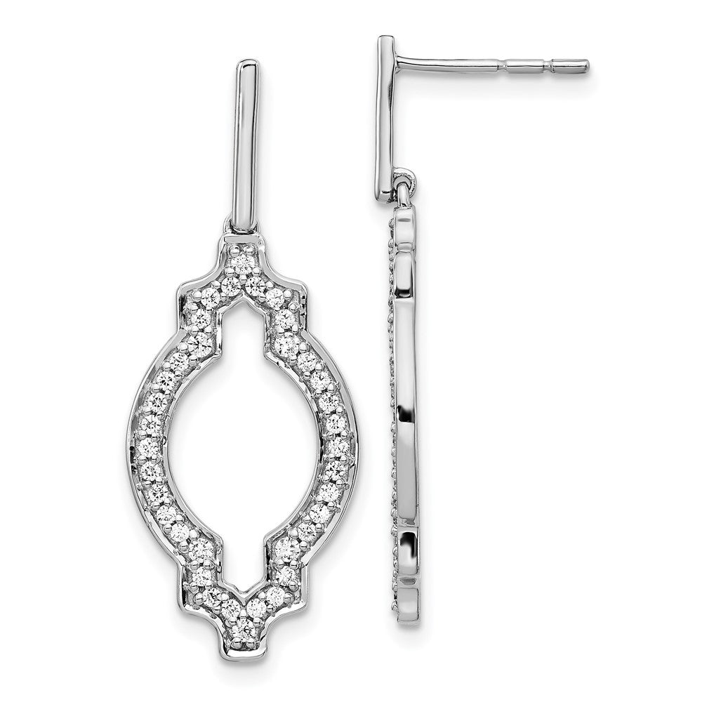 14K Weißgold Diamant Fancy Ohrhänger