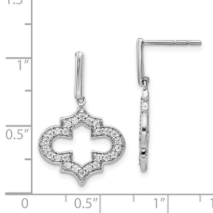 14K Weißgold Diamant-Ohrhänger, fantasievoll