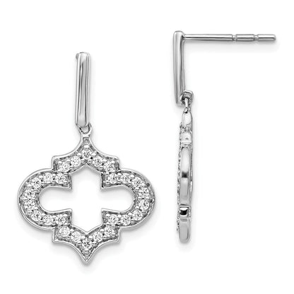 14K Weißgold Diamant-Ohrhänger, fantasievoll