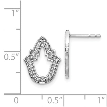 14K Weißgold Fancy-Ohrringe mit echten Diamanten