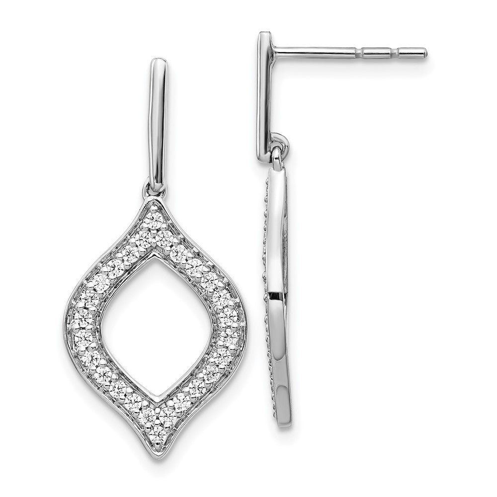 14K Weißgold Diamant-Fantasie-Ohrhänger