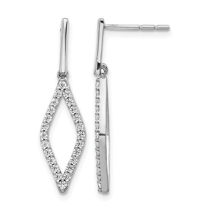14K Weißgold 0,5 ct. Laborgezüchtete Diamant-Fashion-Ohrhänger VS/SI+ G+