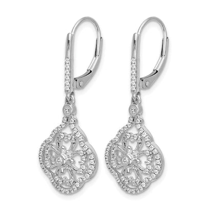 14K Weißgold Modische Ohrhänger mit Leverback-Verschluss, 0,5 ct. im Labor gezüchtete Diamanten VS/SI+ G+
