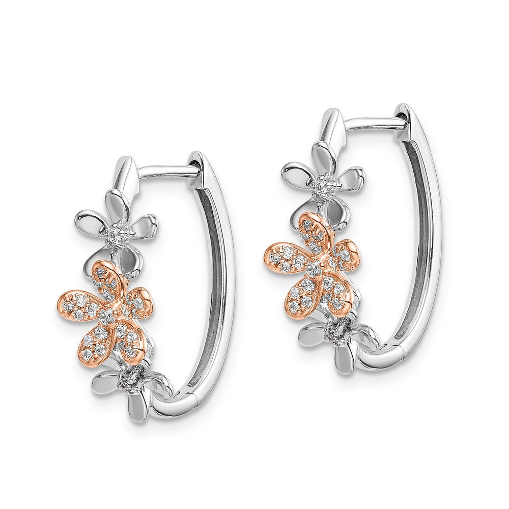 14K Gelbgold, Rosé- & Weißgold Echte-Diamant-Ohrringe