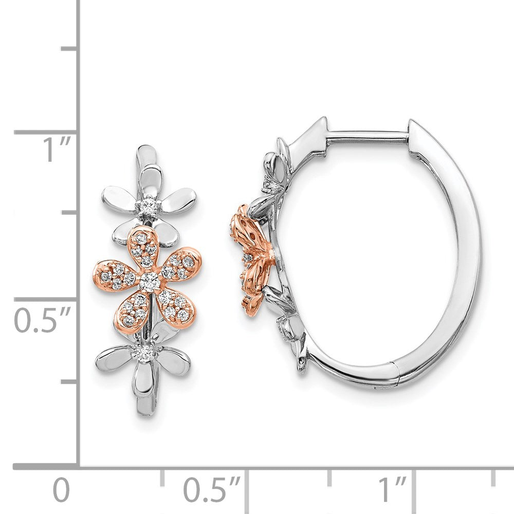 14K Gelbgold, Rosé- & Weißgold Echte-Diamant-Ohrringe