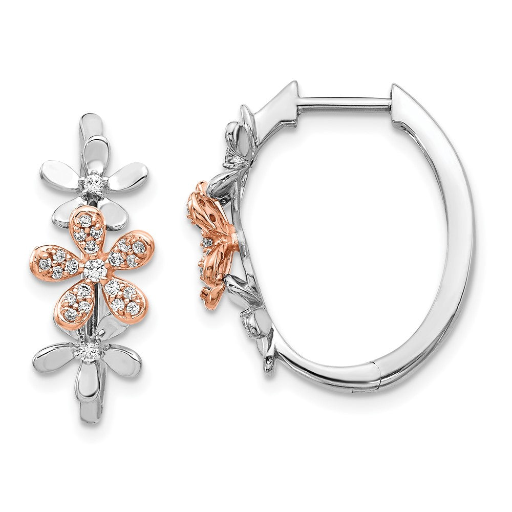 14K Gelbgold, Rosé- & Weißgold Echte-Diamant-Ohrringe