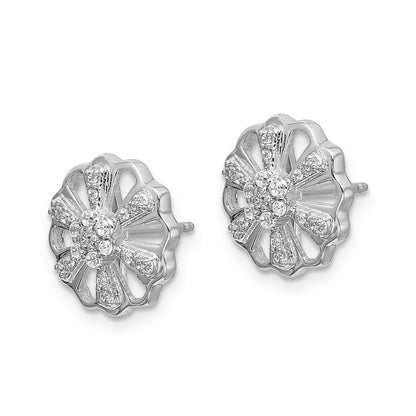 Echte Diamant-Ohrringe aus 14K Weißgold