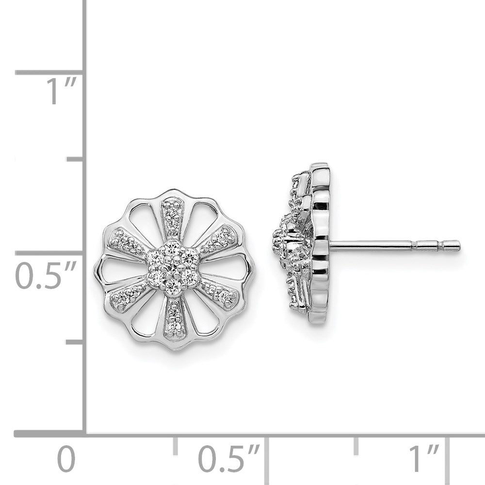 Echte Diamant-Ohrringe aus 14K Weißgold