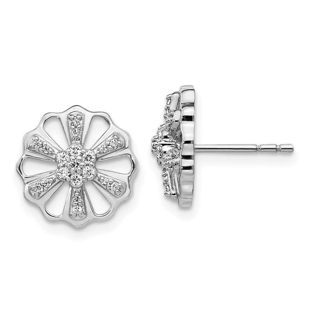 Echte Diamant-Ohrringe aus 14K Weißgold