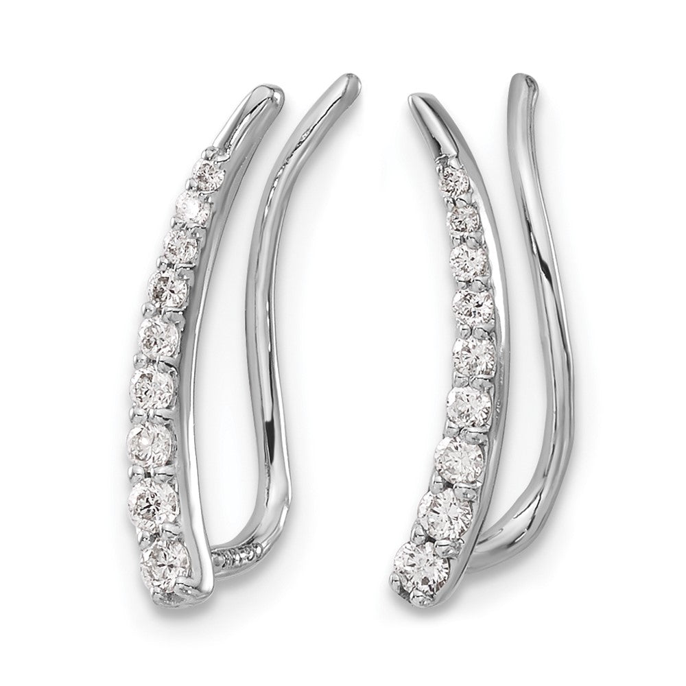 14K Weißgold Diamant-Ohrklimmer