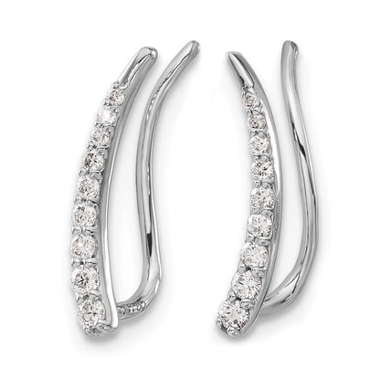 14K Weißgold Diamant-Ohrklimmer
