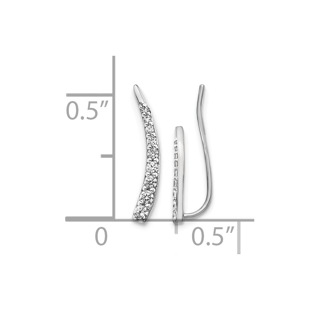 14K Weißgold Diamant-Ohrklimmer