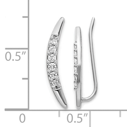14K Weißgold Diamant-Ear-Climber-Ohrringe